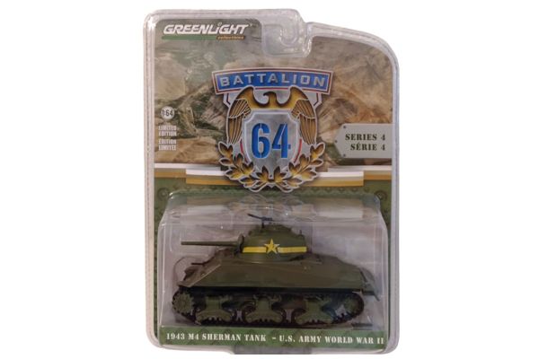 Greenlight 61040-C M4 Sherman Tank U.S. Army World War II grün 1943 - Battalion 4