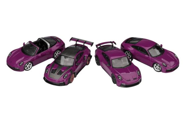 ***PREORDER MiniGT Porsche 911 (992) rubinrot 2025 (4er Set)