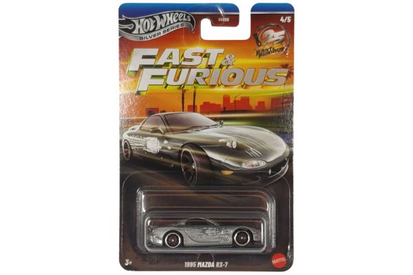 Hot Wheels HNR88-JKX23 Mazda RX-7 1995 grau metallic - Fast & Furious 4/5