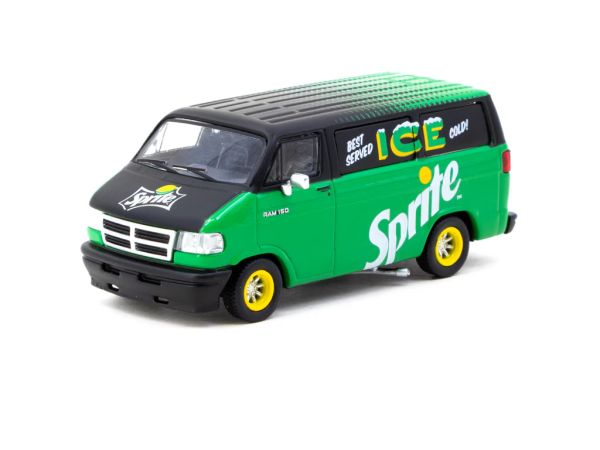 Tarmac Dodge Van Sprite Delivery grün/schwarz 1:64