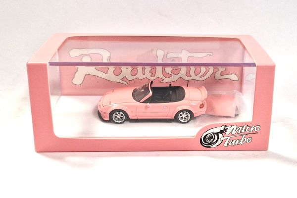 MicroTurbo MT6403C3 Mazda MX5 (Eunos) RB Wide Body rosa Maßstab 1:64 Modellauto