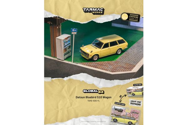 ***PREORDER Tarmac Datsun 510 Bluebird Wagon 1973 gelb