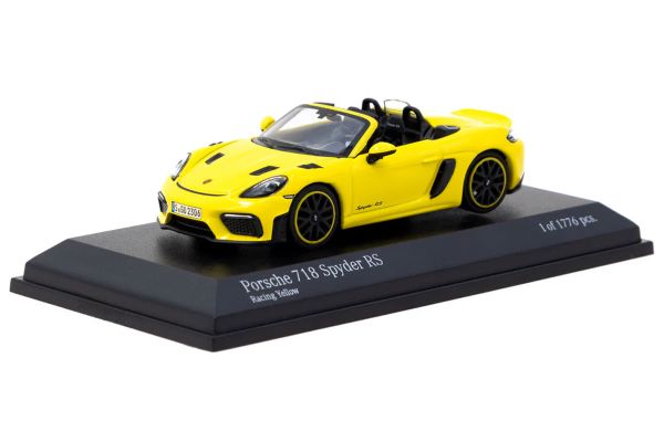 Tarmac Porsche 718 Spyder RS gelb Maßstab 1:64 (643064007)