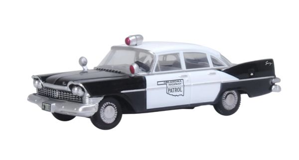 Oxford 87PS59001 Plymouth Savoy Sedan "Oklahoma Highway Patrol" 1959 schwarz/weiss Maßstab 1:87 Mode
