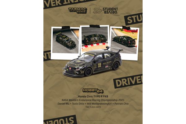 ***PREORDER Tarmac Honda Civic Type R (FK8) Nasa Western Endurance Racing Championship 2021 schwarz/