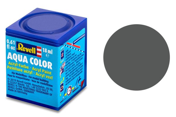 Revell 36166 Aqua Color olivgrau, matt Modellbau-Farbe auf Wasserbasis 18 ml Dose