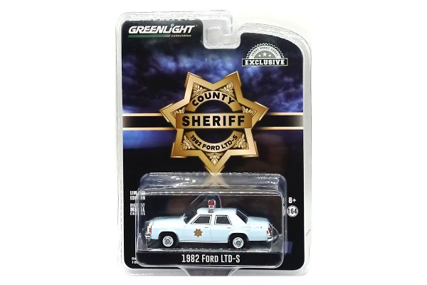 Greenlight 30304 Ford LTD-S "County Sheriff" hellblau 1982 - Exclusive Maßstab 1:64 Modellauto