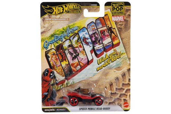 Hot Wheels HXD63-JHX06 Spider Mobile Dead-Buggy - Greetings from Deadpool 1:64