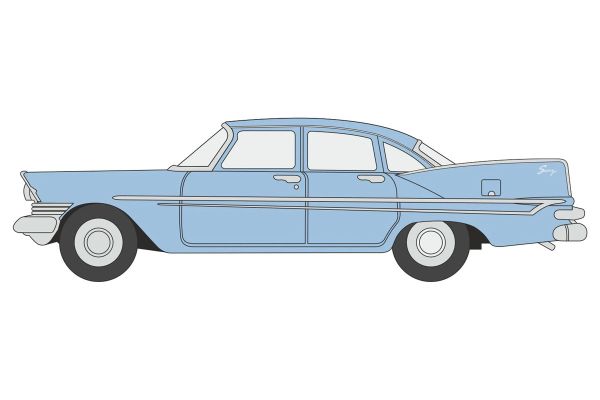 ***Oxford 87PS59003 Plymouth Savoy Sedan hellblau 1959 Maßstab 1:87 Modellauto