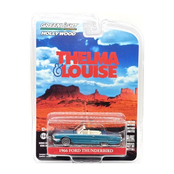 Greenlight 44940-E Ford Thunderbird "Thelma & Louise" türkis metallic 1966 - Hollywood 34 Maßstab 1: