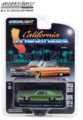 Greenlight 63030-D Chevrolet Monte Carlo grün metallic 1970 - California Lowriders 2 Maßstab 1:64 Mo