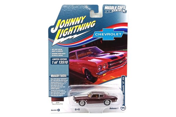Johnny Lightning JLMC029A-5 Chevrolet Chevelle SS 454 dunkelrot metallic 1970 - Muscle Cars USA 2022