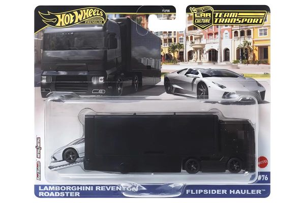 Hot Wheels FLF56-JBM31 Lamborghini Reventon Roadster & Flipside Hauler - Team Transport