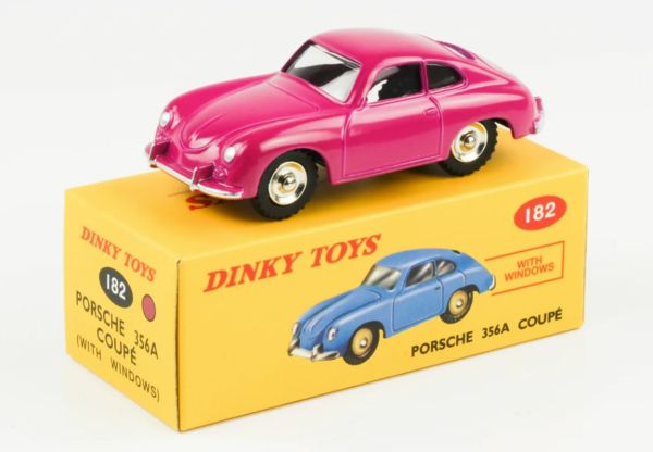 Dinky Toys 182 Porsche 356 A Coupe magenta DeAgostini/Mattel Maßstab ca. 1:47 Modellauto