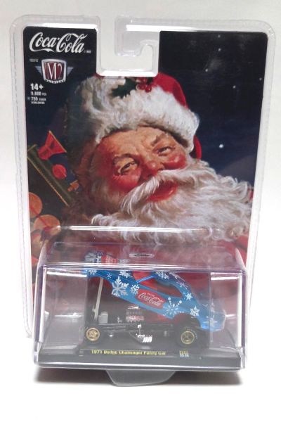 NOS! M2 Machines SK08-23 Dodge Challenger Funny Car "Coca Cola" 1971 blau metallic - Blister