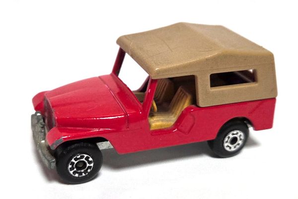 gebraucht! Matchbox No.53 Jeep CJ6 rot mit Verdeck 1977 Superfast - leicht bespielt