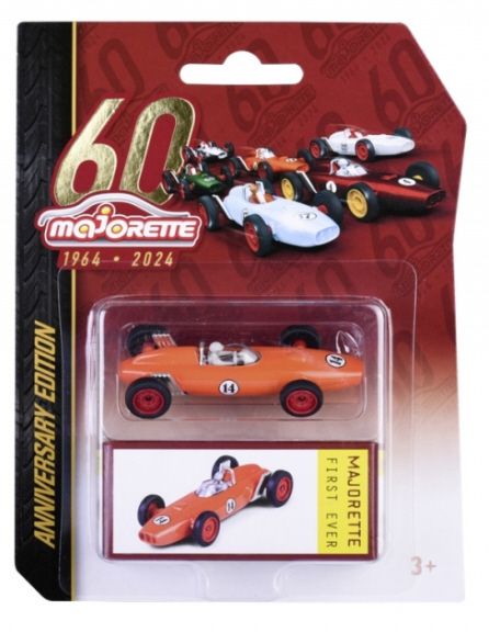 Majorette 212054103 Race Car First Ever #14 orange (282D) - Anniversary Maßstab 1:64 Modellauto