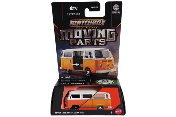 Matchbox FWD28-JHV23 VW T2 Bus 1973 orange/weiss - The Movie Moving Parts 2026 1:64