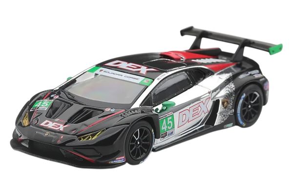 ***PREORDER MiniGT 1370 Lamborghini Huracan GT3 EVO2 #45 DEX Wayne Taylor Racing 2025 schwarz/weiss