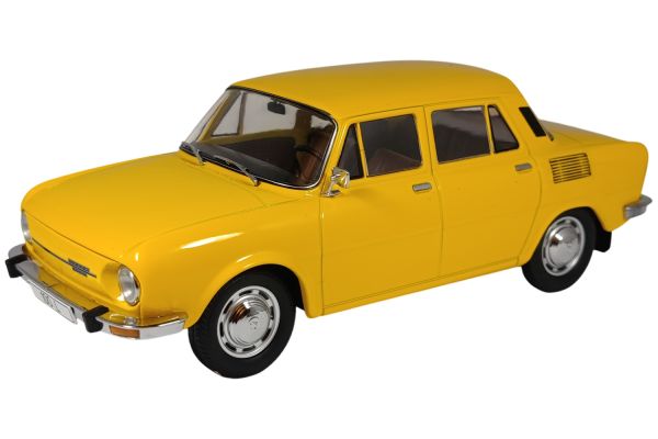 Modelcar Skoda 100 1969 gelb 1:18