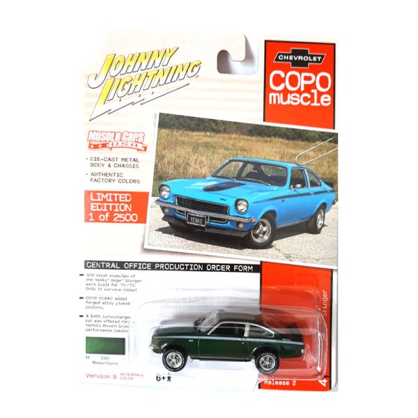 Johnny Lightning JLMC023B-4 Yenko Chevrolet Vega Stinger grün Maßstab 1:64 Modellauto